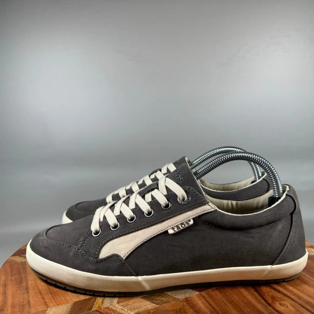 Taos Shooting Star Charcoal Gray Canvas Lace Up Sneakers Womens 10 SHS-14010